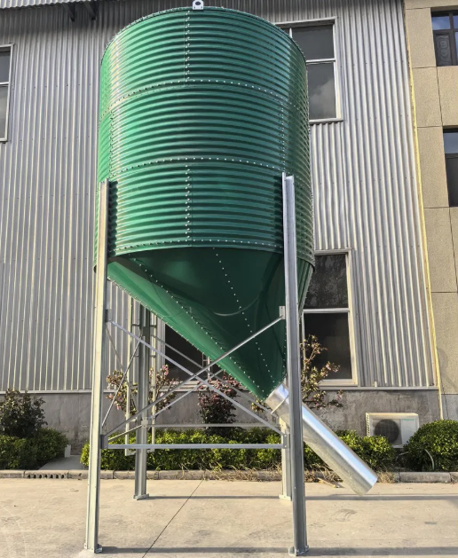 High Capacity Galvanized Steel Feed Silo for Bulk Grain Storage