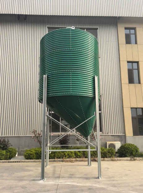 High Capacity Galvanized Steel Feed Silo for Bulk Grain Storage