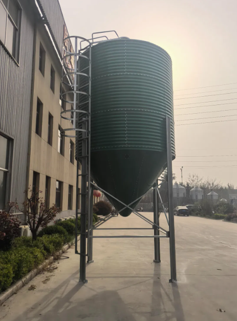 High Capacity Galvanized Steel Feed Silo for Bulk Grain Storage