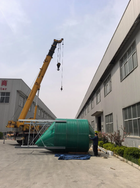 High Capacity Galvanized Steel Feed Silo for Bulk Grain Storage