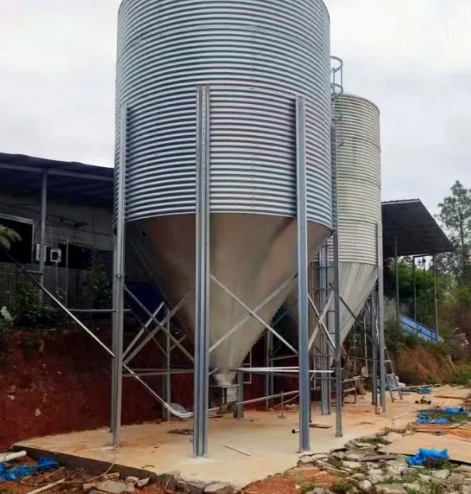 Flat Bottom Feed Silo for Corn & Grain Storage (200-2000+ Tons)