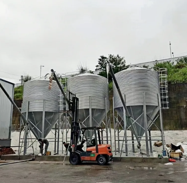 Flat Bottom Feed Silo for Corn & Grain Storage (200-2000+ Tons)