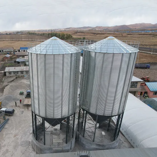 200-2000 Ton Flat Bottom Galvanized Steel Feed Silo